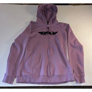Womens Large Fly Racing Zip Up Jacket